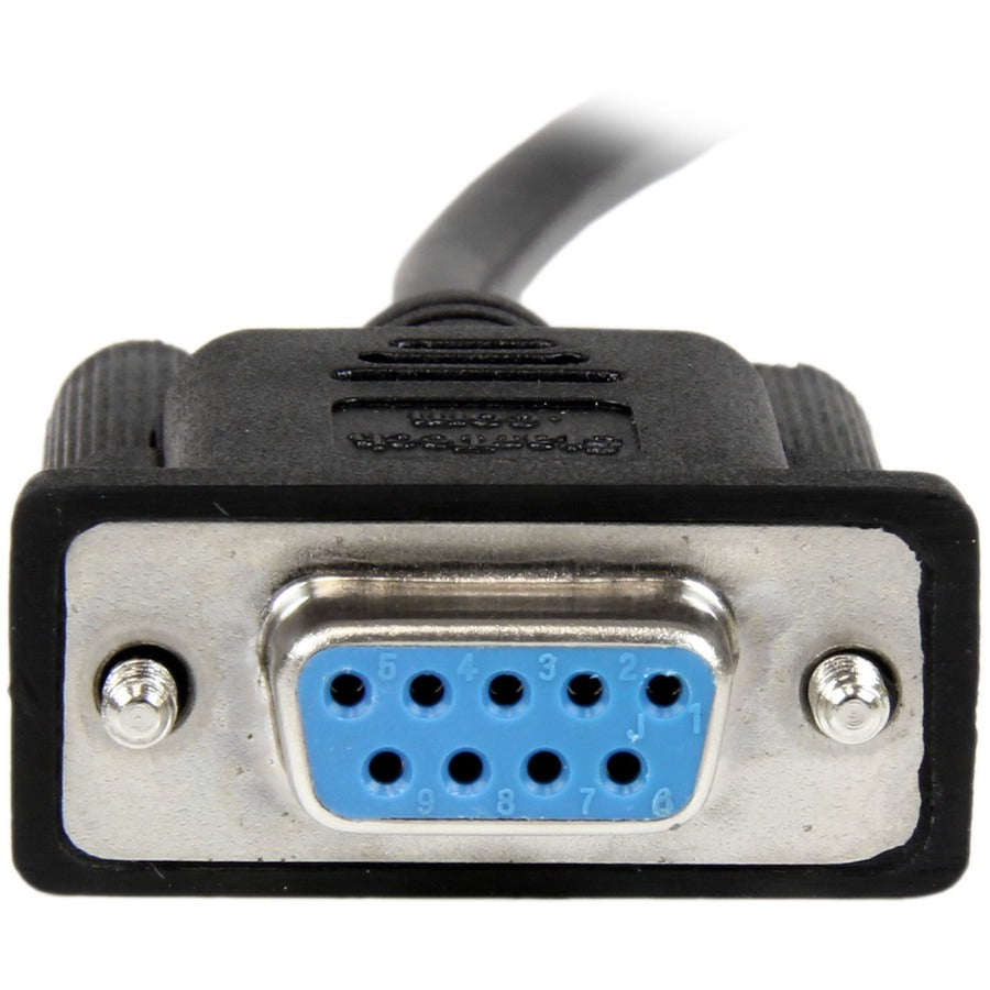 Câble null modem série RS232 DB9 F/F StarTech.com de 1 m, noir SCNM9FF1MBK