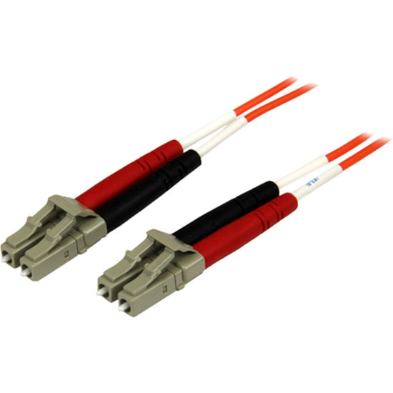 Câble à fibre optique StarTech.com de 2 m - Duplex multimode 50/125 - OFNP Plenum - LC/LC - OM2 - Câble de raccordement à fibre optique LC vers LC 50FIBPLCLC2
