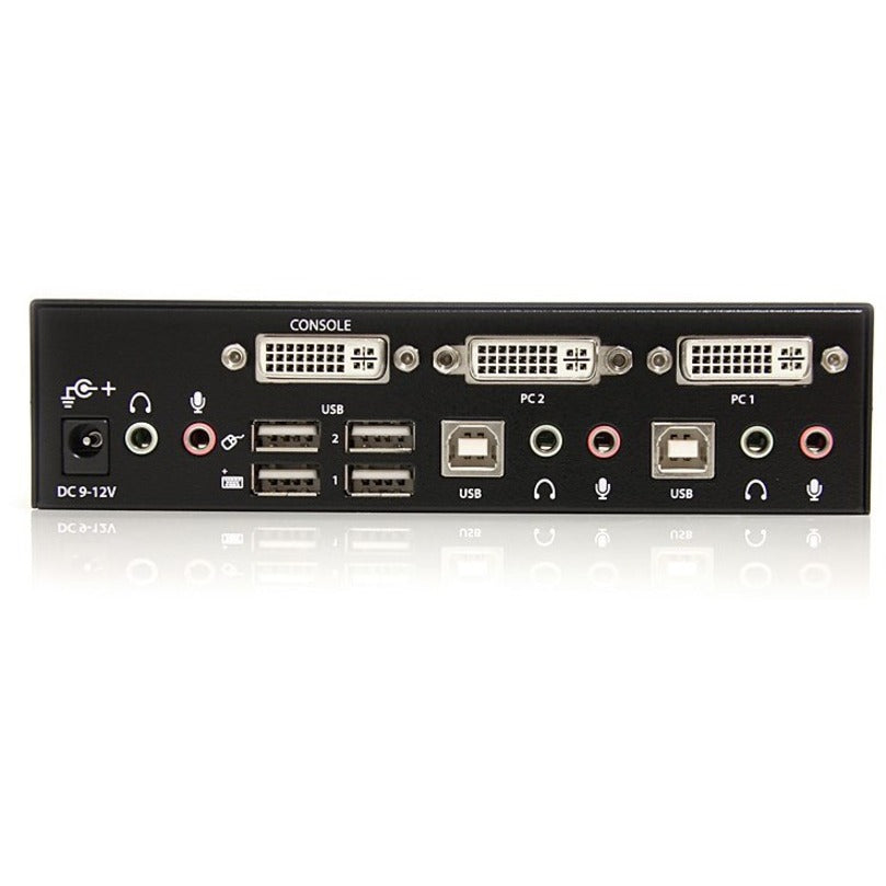 StarTech.com Commutateur KVM DVI + USB 2 ports avec audio - Commutateur KVM - Hub USB 2.0 - 2 ports - 1 utilisateur local - 1U SV231DVIUA