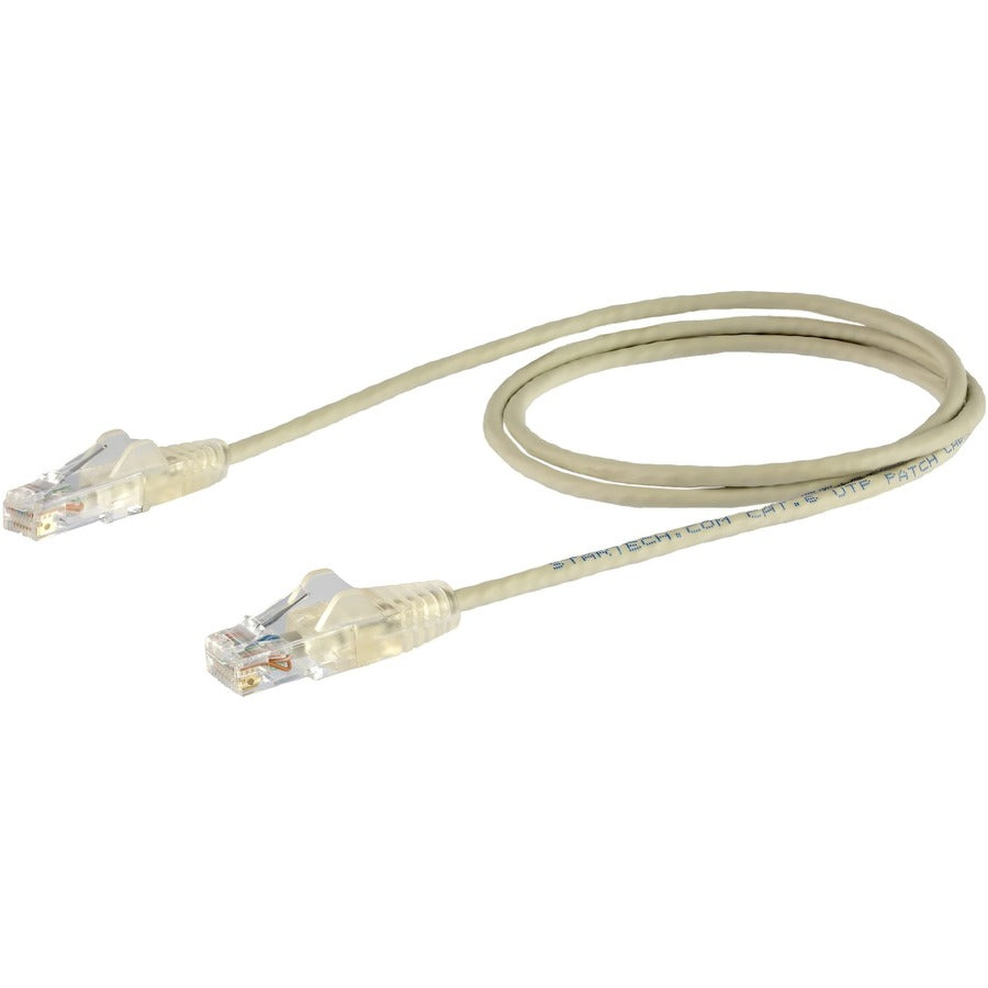 Câble CAT6 StarTech.com de 0,9 m - Cordon de raccordement CAT6 fin - Gris - Connecteurs RJ45 anti-accrocs - Câble Gigabit Ethernet - 28 AWG - LSZH (N6PAT3GRS) N6PAT3GRS