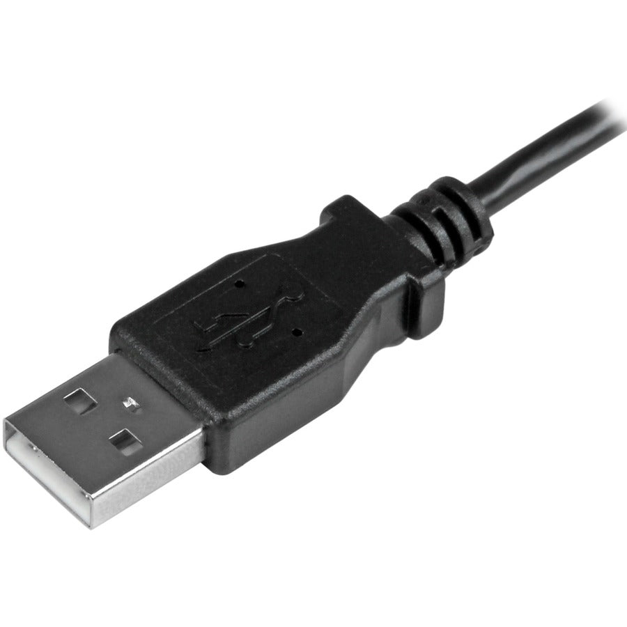 Câble de charge et de synchronisation micro-USB coudé vers la gauche StarTech.com de 1 m (3 pi) M/M - USB 2.0 A vers micro-USB - 30/24 AWG USBAUB1MLA