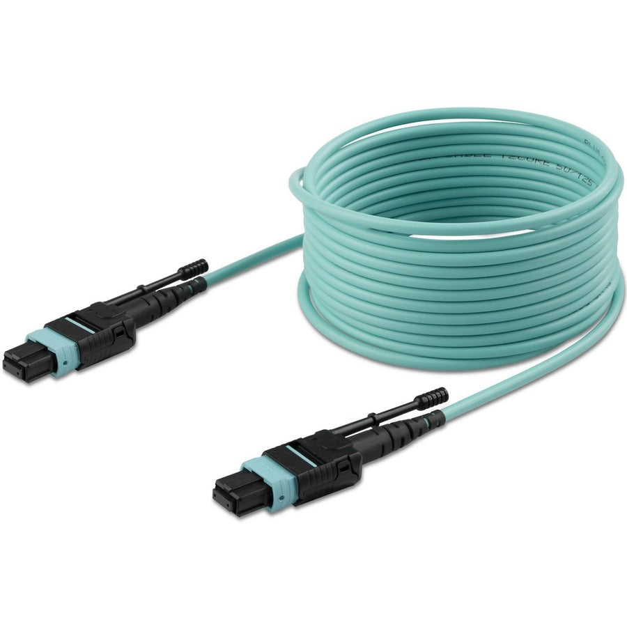 StarTech.com 3m (10ft) MTP(F)/PC OM3 Multimode Fiber Optic Cable, OFNP Plenum, 50/125µm, 40G, Low Insertion Loss, MPO Fiber Jumper Cord MPO12PL3M
