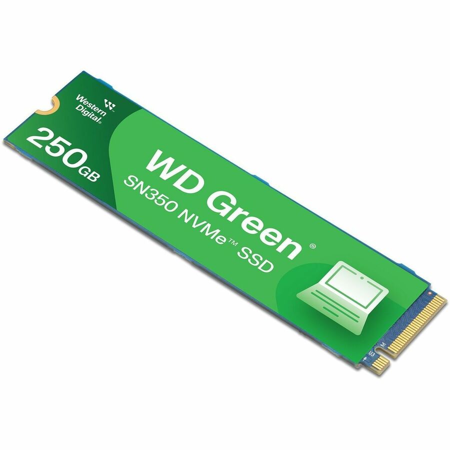 Disque SSD WD Green SN350 WDS250G2G0C 250 Go - M.2 2280 interne - PCI Express NVMe (PCI Express NVMe 3.0 x4) WDS250G2G0C