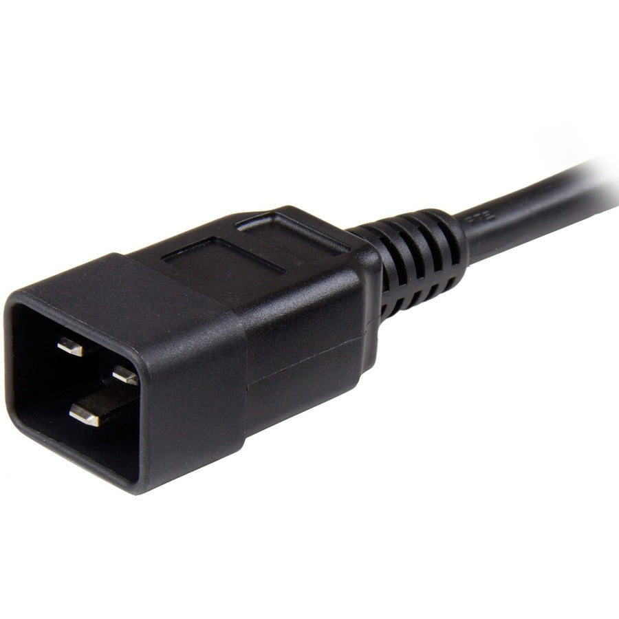 StarTech.com Rallonge électrique robuste de 1 m, IEC C13 vers IEC C20, noir, 15 A, 125 V, 14 AWG, câble d'alimentation de gros calibre PXTC13C20143