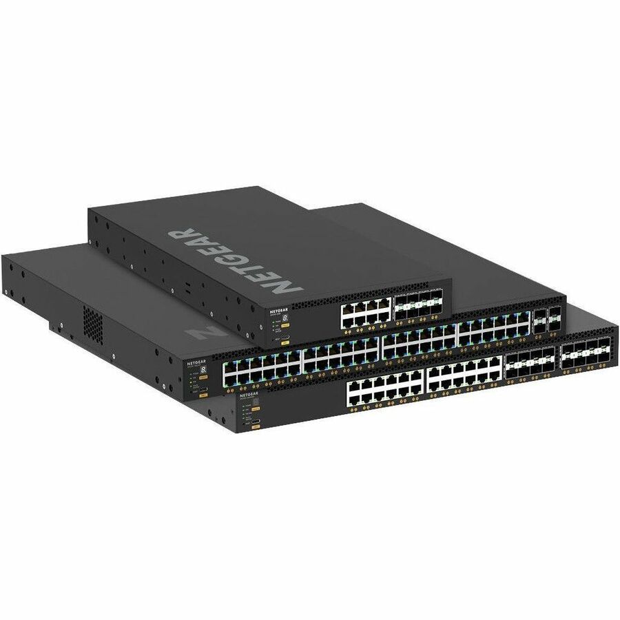 Commutateur géré Netgear 36x10G/Multi-Gig PoE++ (base 280 W, jusqu'à 1 760 W) et 4xSFP28 25G XSM4340CV-100NES