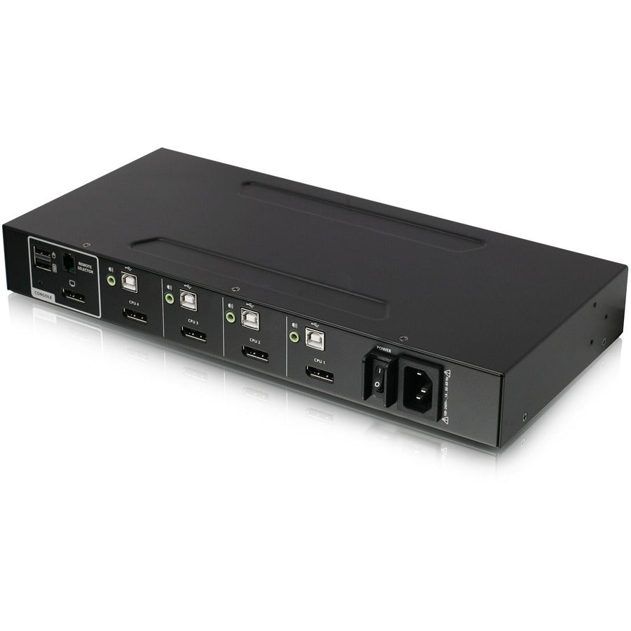 Commutateur KVM DisplayPort à 4 ports IOGEAR avec affichage unique et audio GCS1414TAA4