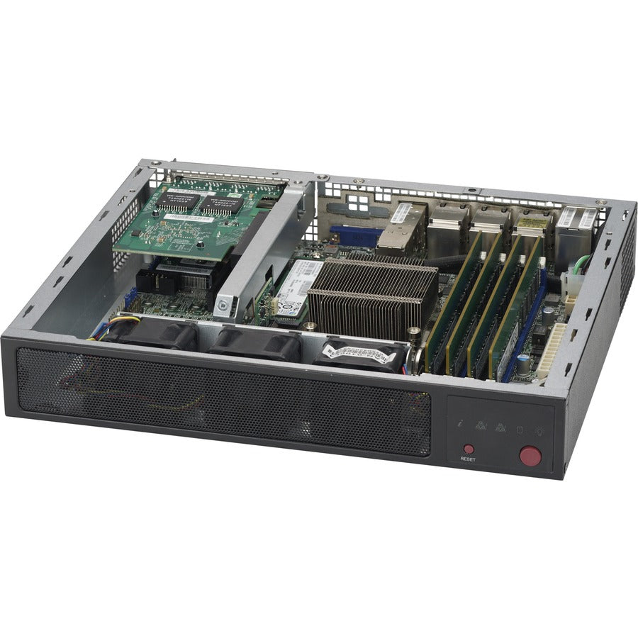 Serveur Mini PC 1U SuperMicro SuperServer E300-8D - 1 x Intel Xeon D-1518 2,20 GHz - Contrôleur Serial ATA/600 SYS-E300-8D