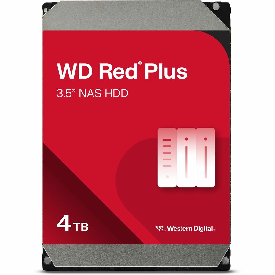 Disque dur WD Red Plus WD40EFPX 4 To - 3,5" interne - SATA (SATA/600) - Méthode d'enregistrement magnétique conventionnel (CMR) WD40EFPX