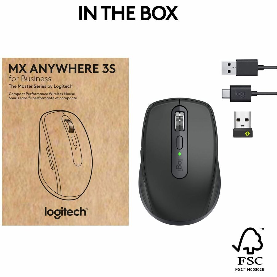 Logitech MX Anywhere 3S pour les entreprises - Souris sans fil 910-006956