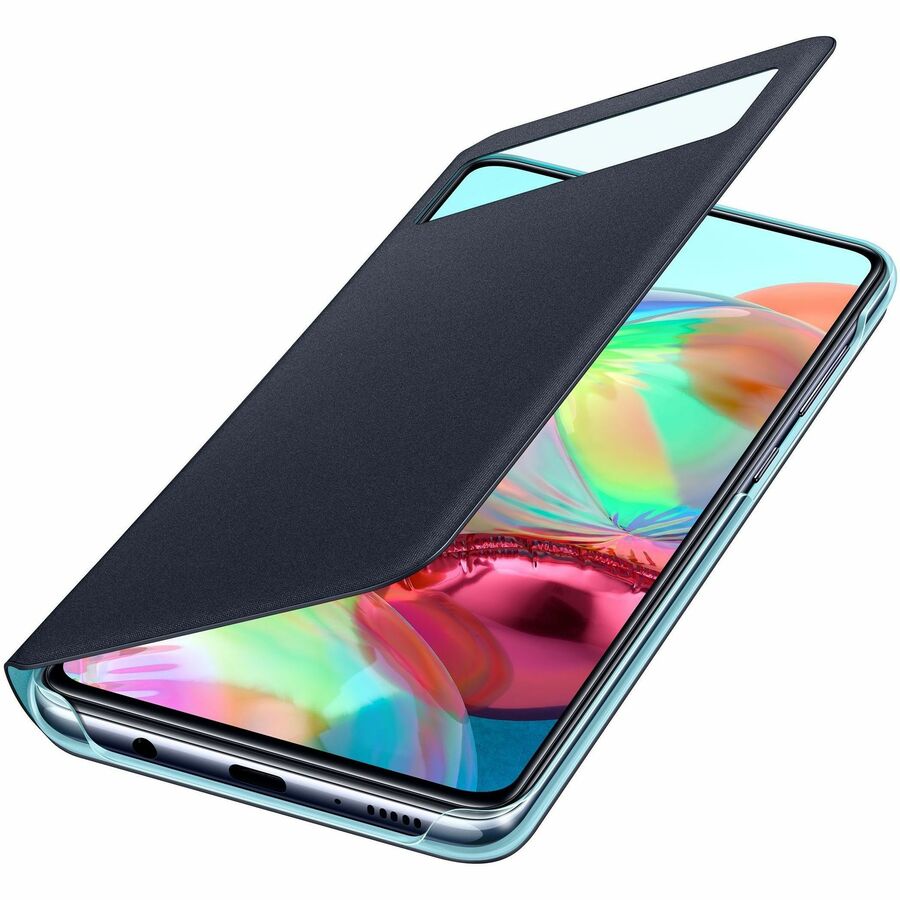 Étui de transport Samsung View (portefeuille) pour smartphone Samsung Galaxy A71, carte - Noir EF-EA715PBEGCA