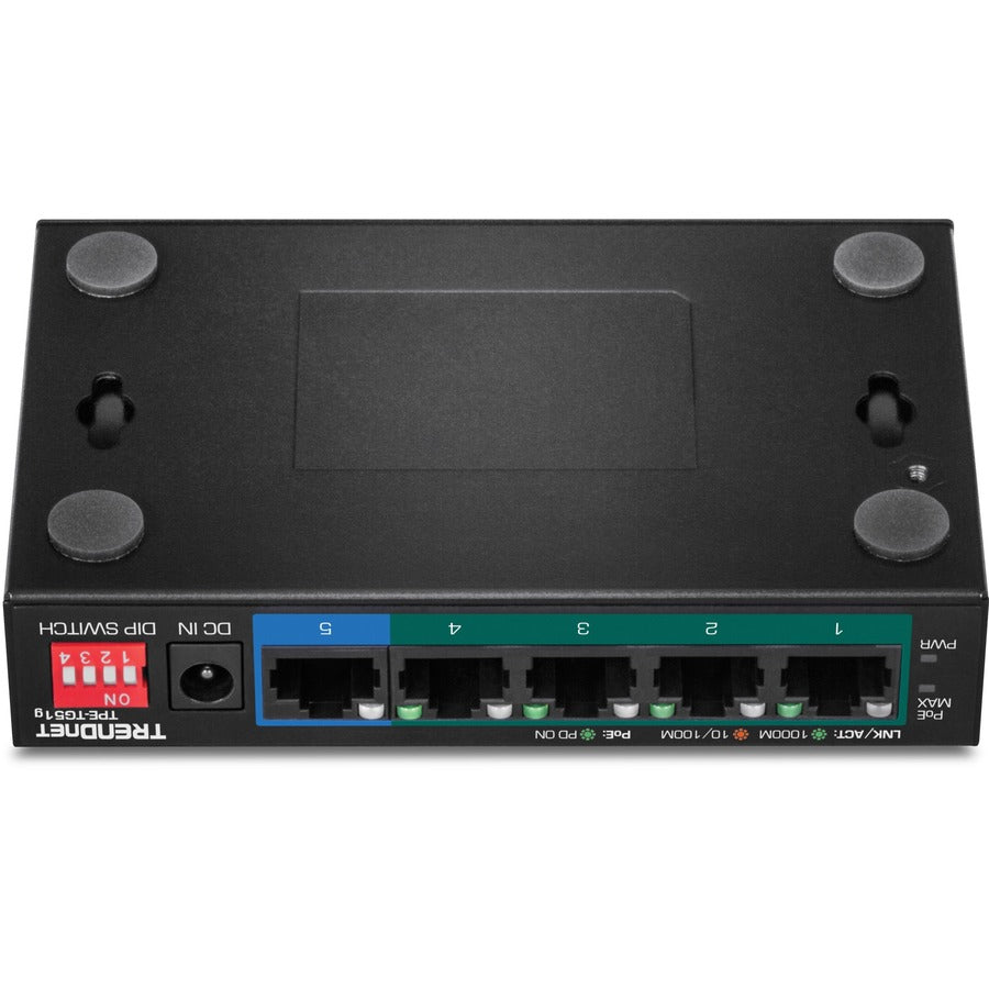 Commutateur PoE+ Gigabit à 5 ports TRENDnet TPE-TG51g