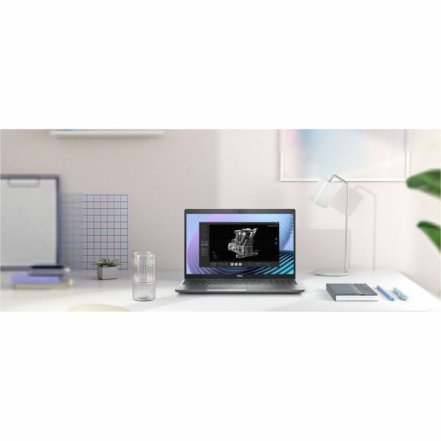 Station de travail mobile Dell Precision 3000 3590 15,6" - Full HD - Intel Core Ultra 5 125H - Technologie vPro - Plateforme Intel Evo - 16 Go - SSD 256 Go - Clavier anglais (États-Unis) - Titan Gray CF97V