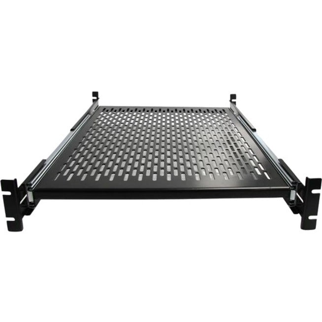 StarTech.com Étagère de montage en rack coulissante ventilée à profondeur de montage réglable 2U de 20 à 30 pouces - 22,7 kg - 61 cm de profondeur UNISLDSHF19