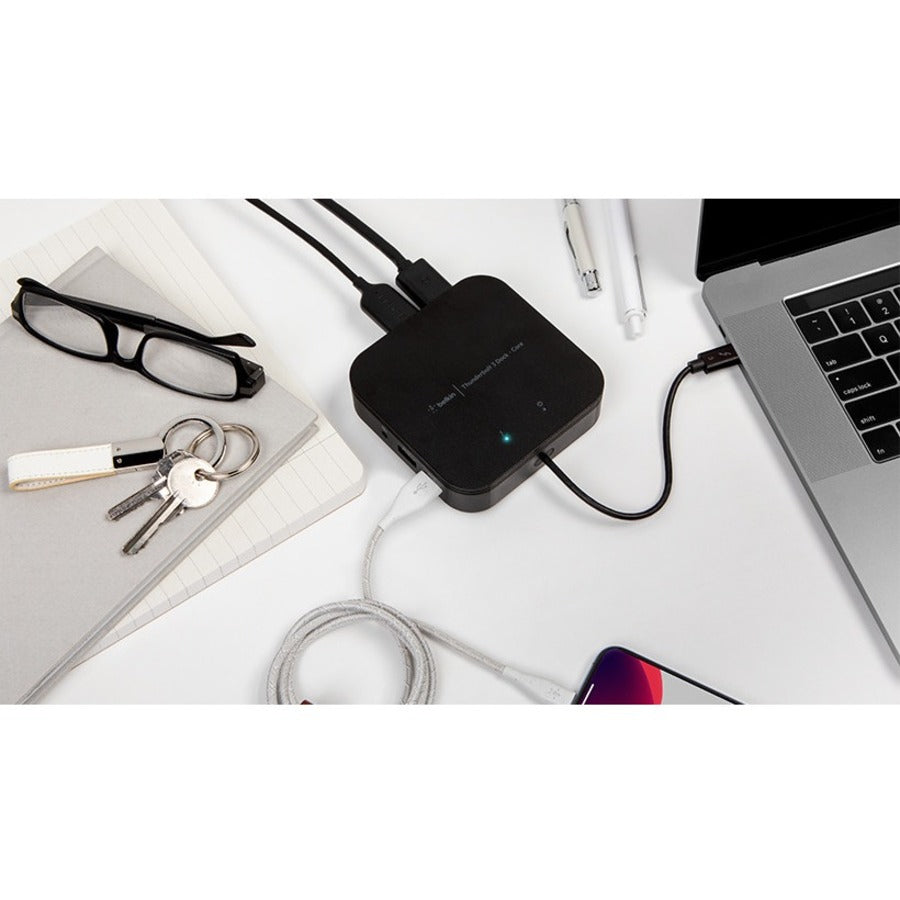 Belkin Thunderbolt 3 Core Dock - Laptop Docking station -Dual 4k - 60W -HDMI,DP - MacOS and Windows F4U110BT