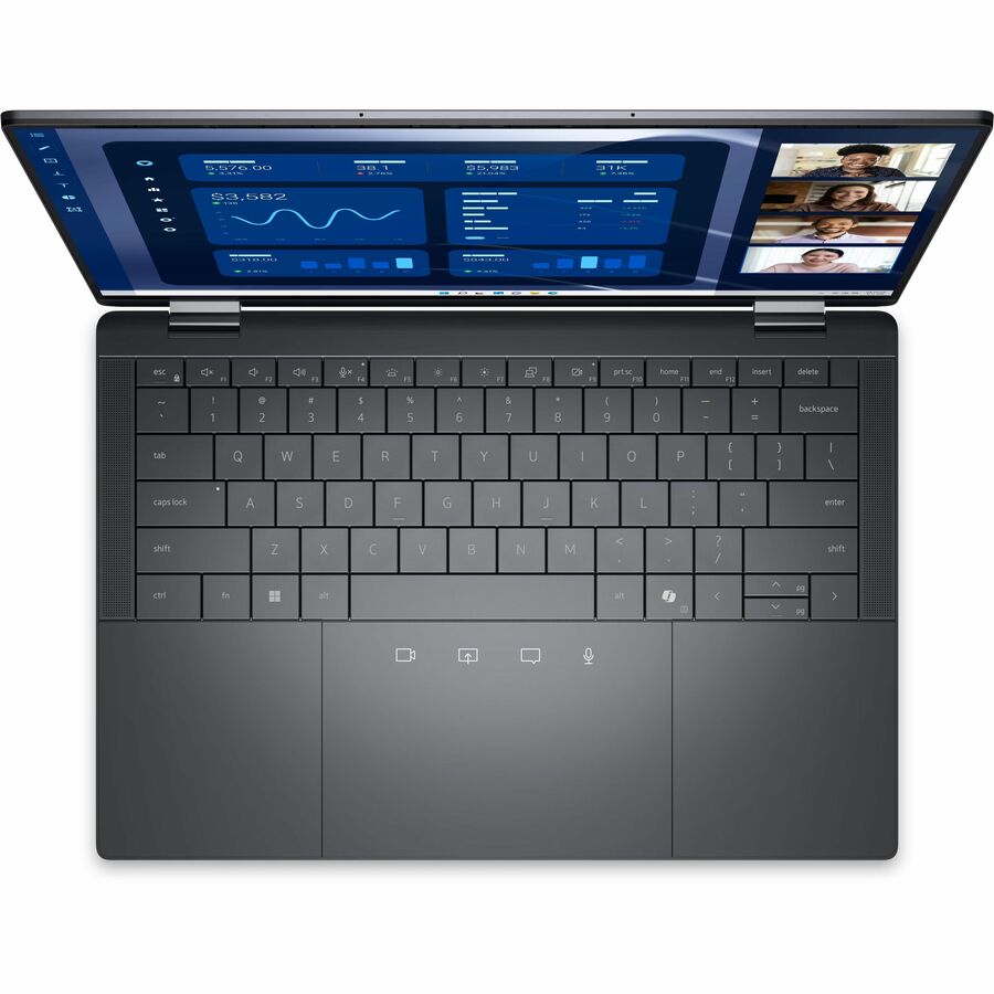 Ordinateur portable convertible 2 en 1 à écran tactile Dell Latitude 9000 9450 14" - QHD+ - Intel Core Ultra 7 165U - Technologie vPro - Plateforme Intel Evo - 16 Go - SSD 512 Go - Clavier anglais (États-Unis) - Magnetite 8KY5K