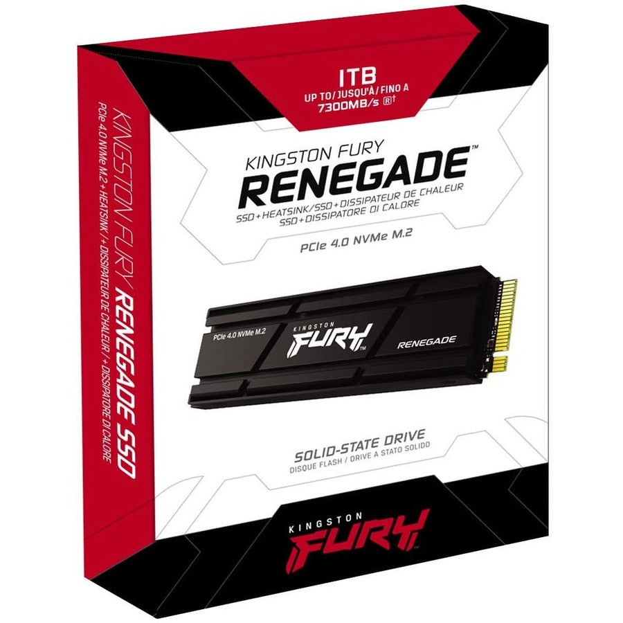 Disque SSD Kingston FURY Renegade 1 To - M.2 2280 interne - PCI Express NVMe (PCI Express NVMe 4.0 x4) SFYRSK/1000G