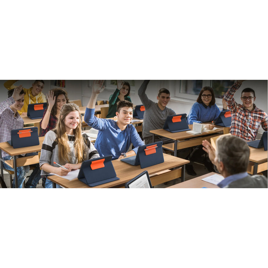 Logitech Rugged Combo 3 Rugged Keyboard/Cover Case Apple iPad (8th Generation), iPad (7th Generation) Tablet - Blue 920-010341