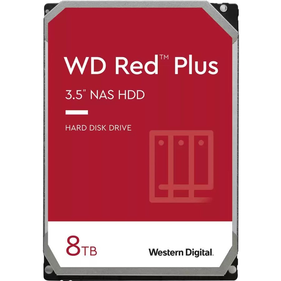 Disque dur WD Red Plus WD80EFZZ 8 To - 3,5" interne - SATA (SATA/600) - Méthode d'enregistrement magnétique conventionnel (CMR) WD80EFZZ
