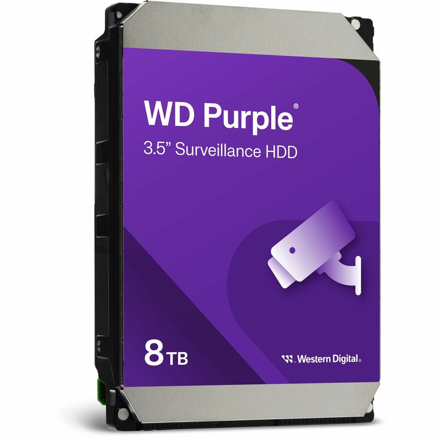 Disque dur WD Purple WD85PURZ 8 To - 3,5" interne - SATA (SATA/600) - Méthode d'enregistrement magnétique conventionnel (CMR) WD85PURZ