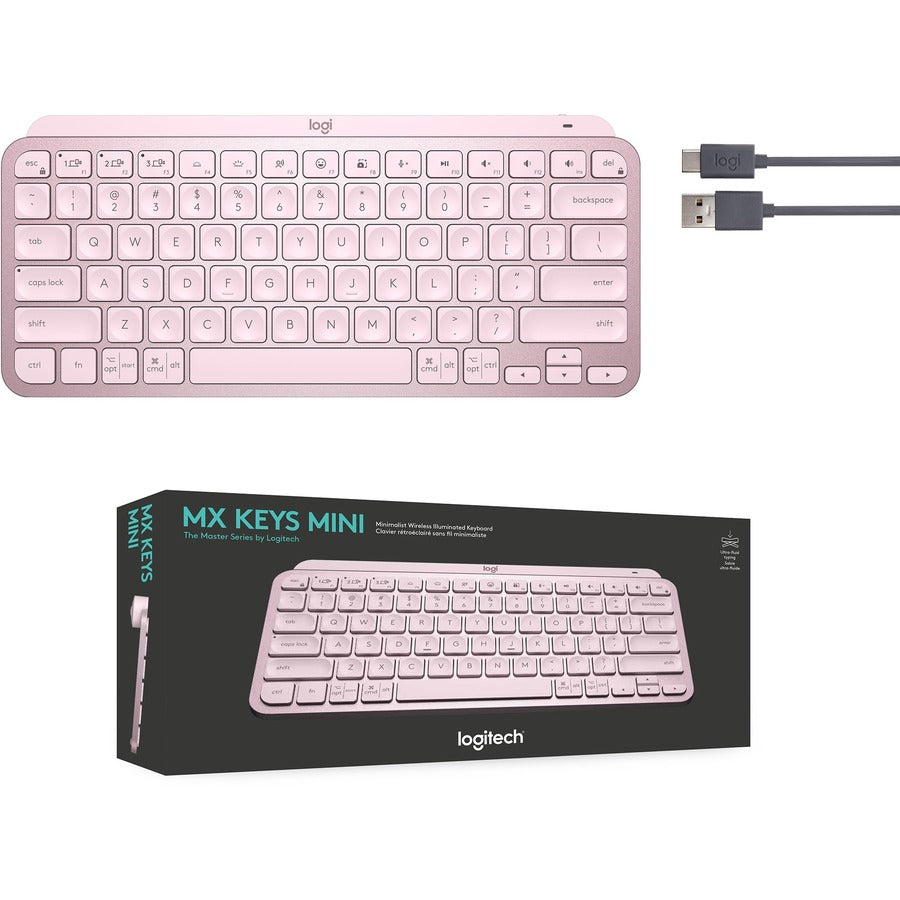 Mini-clavier Logitech MX Keys (rose) 920-010474