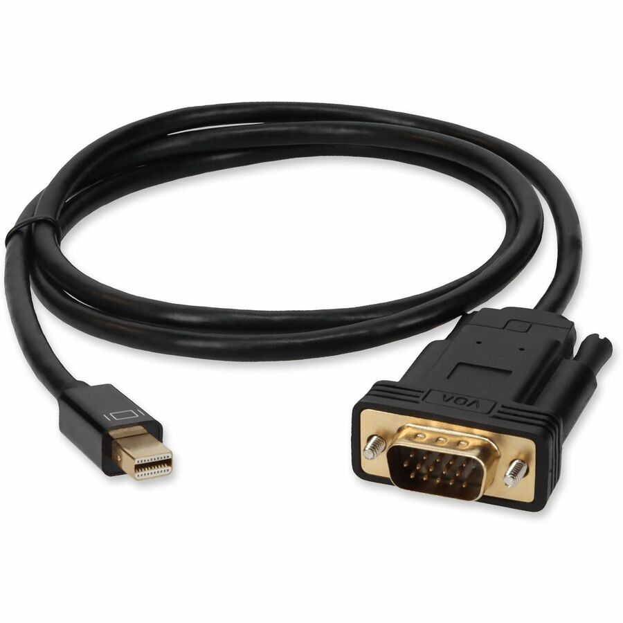 Adaptateur Mini-Displayport vers VGA noir AddOn 6 pieds (2 m) - M/M MDISPORT2VGAMM6B