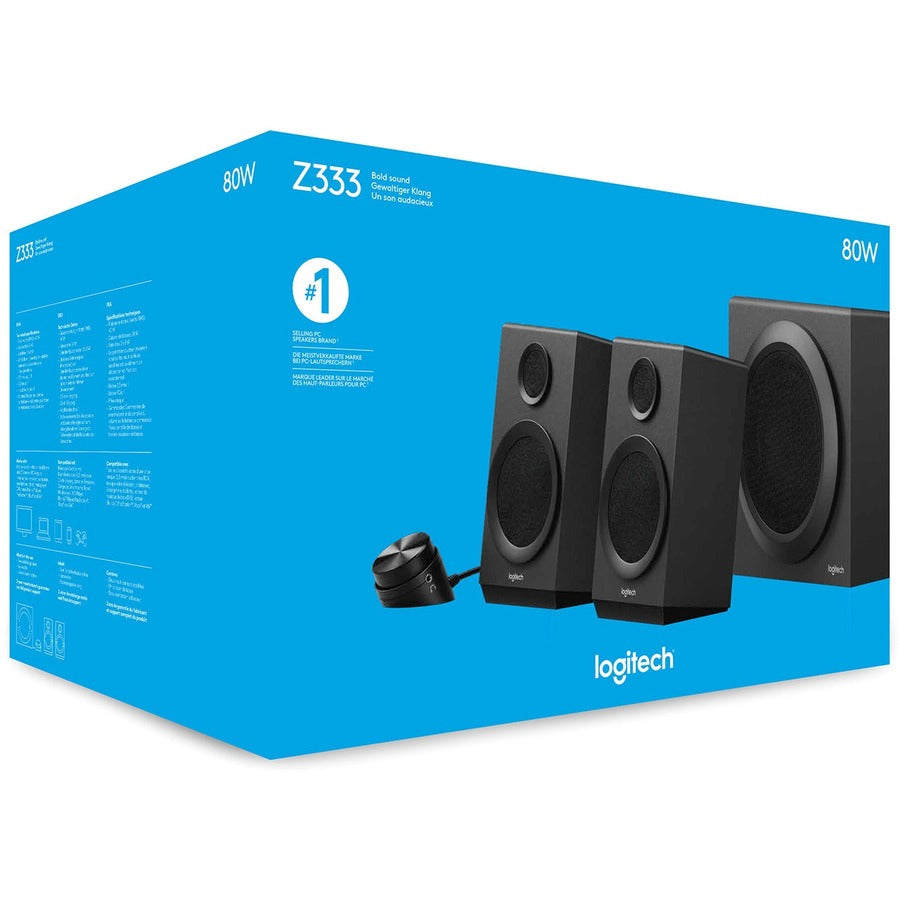 Système de haut-parleurs 2.1 Logitech Z333 - 40 W RMS - Noir 980-001203