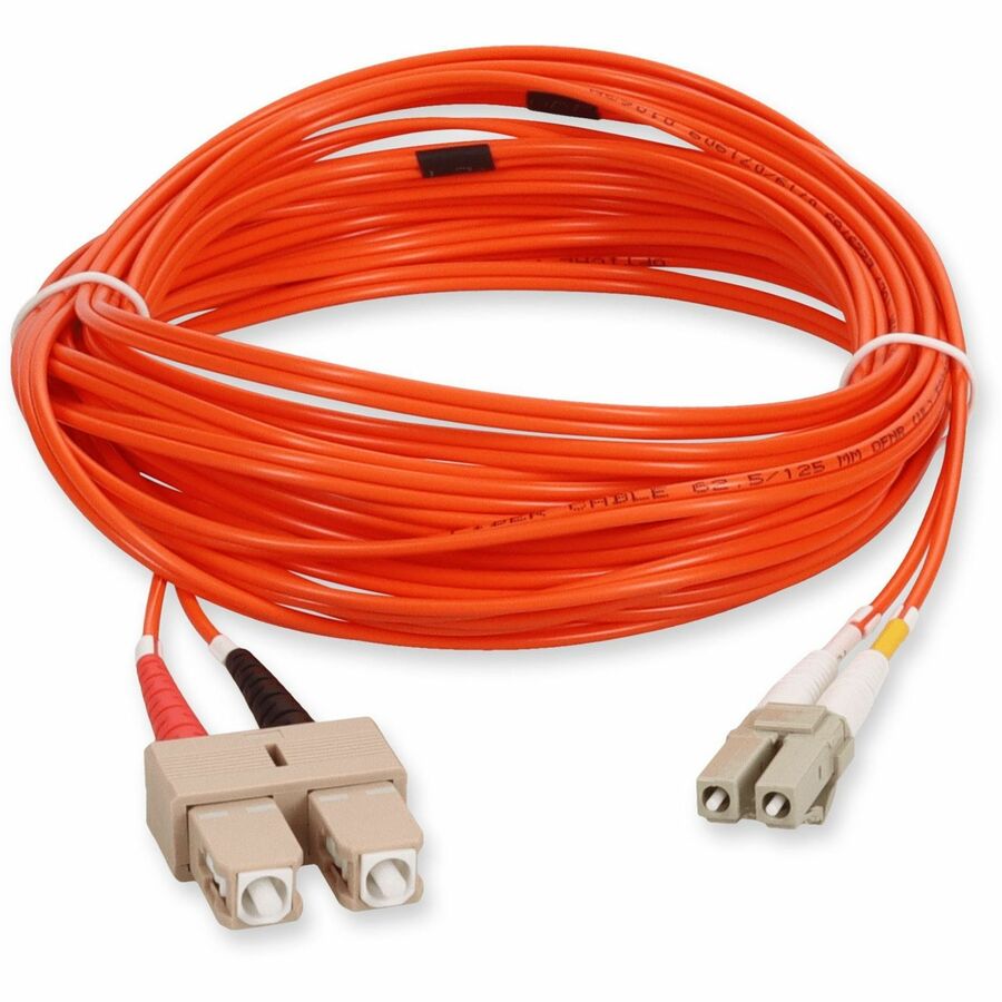 Câble de raccordement orange duplex SC/LC OM1 en fibre multimode (MMF) AddOn 5 m ADD-SC-LC-5M6MMF
