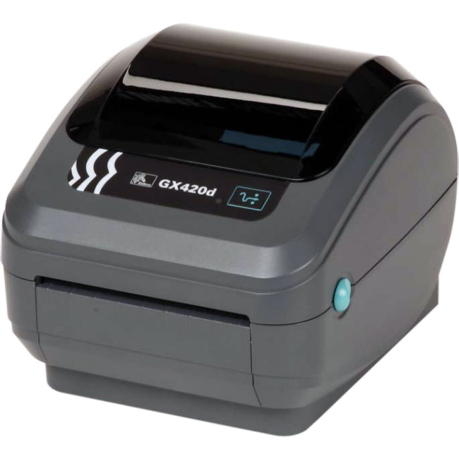 Imprimante thermique directe de bureau Zebra GX420d - Monochrome - Impression d'étiquettes - Fast Ethernet - USB - Série - US GX42-202410-000