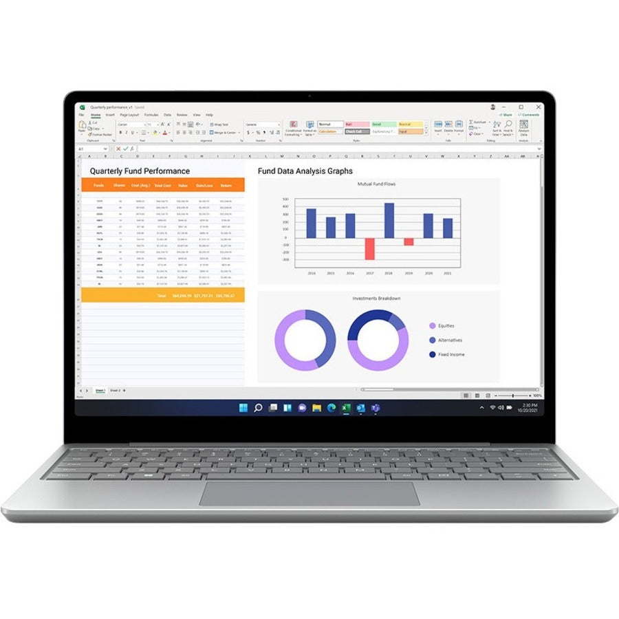 Ordinateur portable Microsoft Surface Laptop Go 2 12,4" à écran tactile - Intel Core i5 - 8 Go - SSD 256 Go - Platinum KQU-00034
