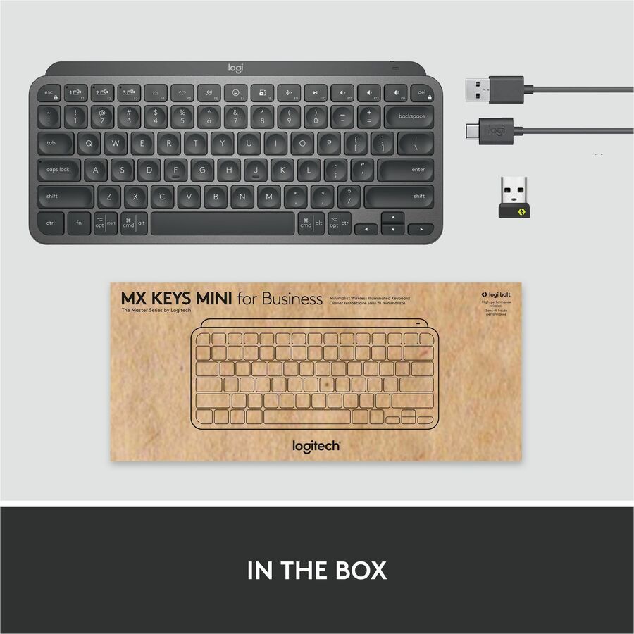 Clavier Logitech MX Keys Mini pour entreprise (graphite) 920-010594