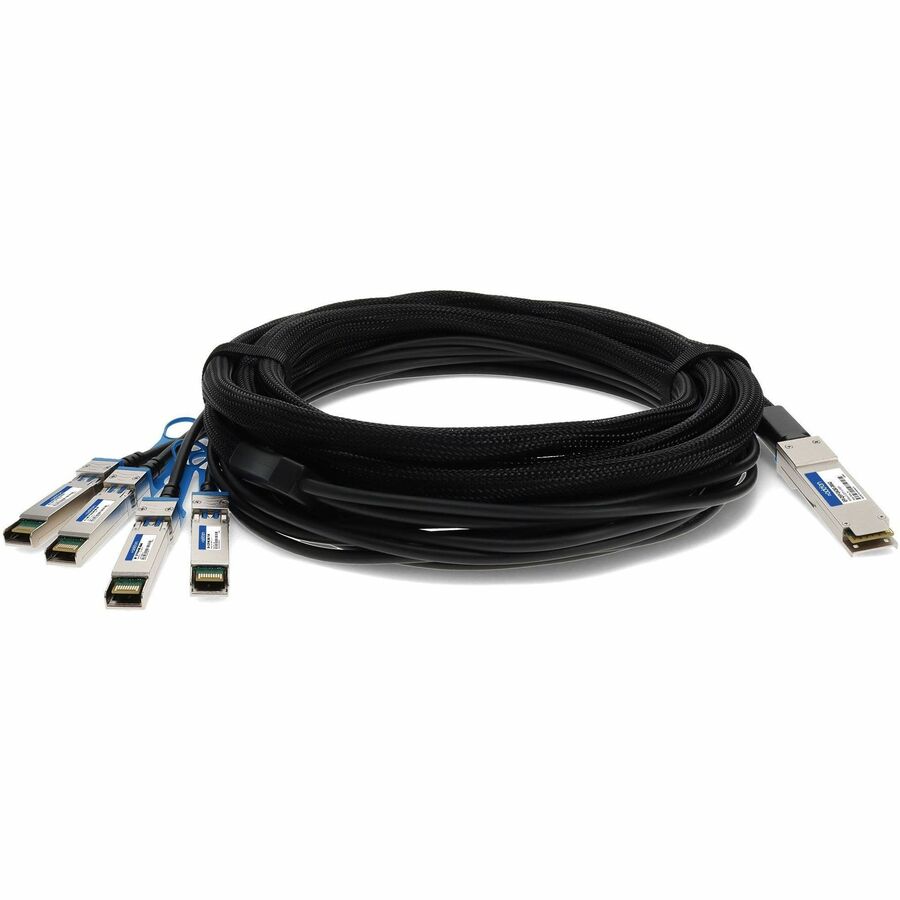 Câble de connexion directe QSFP+ 40GBase-CU vers 4xSFP+ compatible avec Juniper Networks QFX-QSFP-DACBO-3M (Twinax passif, 3 m) QFX-QSFP-DACBO-3MAO