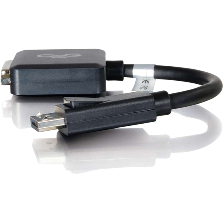 Adaptateur convertisseur C2G DisplayPort mâle vers DVI-D femelle à liaison unique 8 pouces - Noir 54321