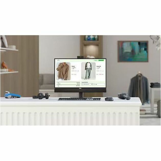 Ordinateur tout-en-un Dell OptiPlex 7000 7420 - Intel Core i3 14e génération i3-14100T - 8 Go - SSD 256 Go - 23,8" Full HD - Bureau - Noir KW98M