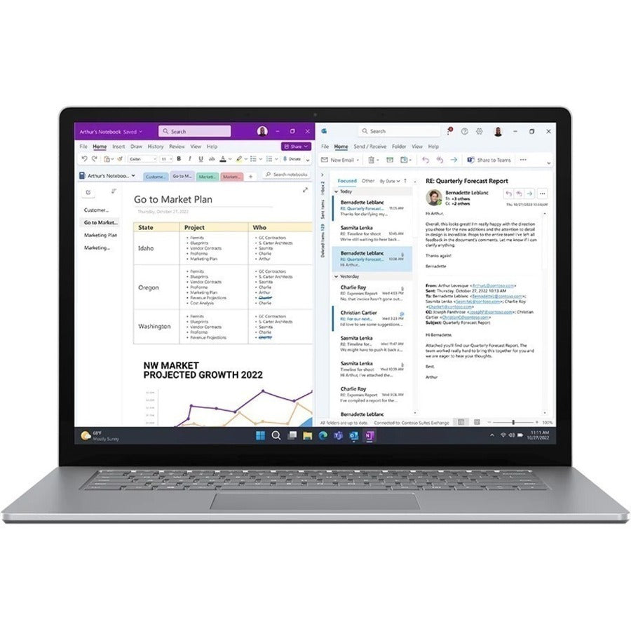 Ordinateur portable Microsoft Surface Laptop 5 13,5" à écran tactile - Intel Core i5 - Plateforme Intel Evo - 8 Go - SSD 512 Go - Clavier anglais - Platinum R1U-00001