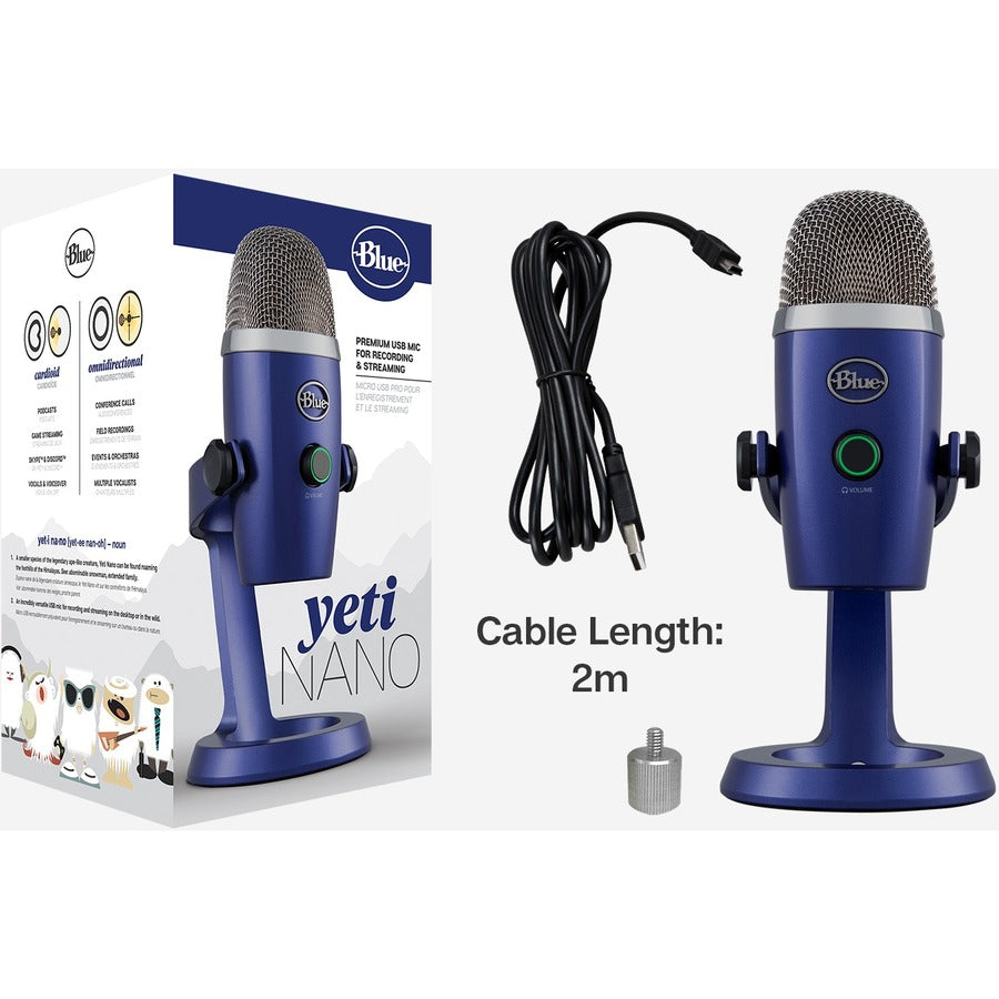 Microphone à condensateur filaire Blue Yeti Nano 988-000089