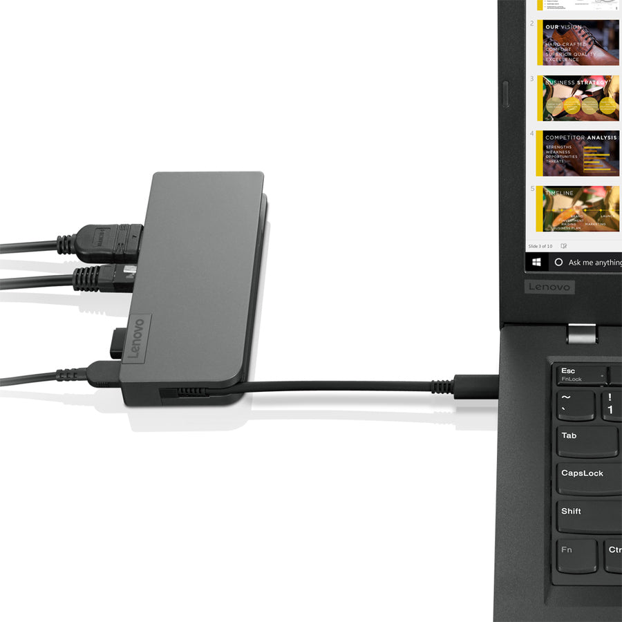 Concentrateur de voyage USB-C alimenté par Lenovo 4X90S92381