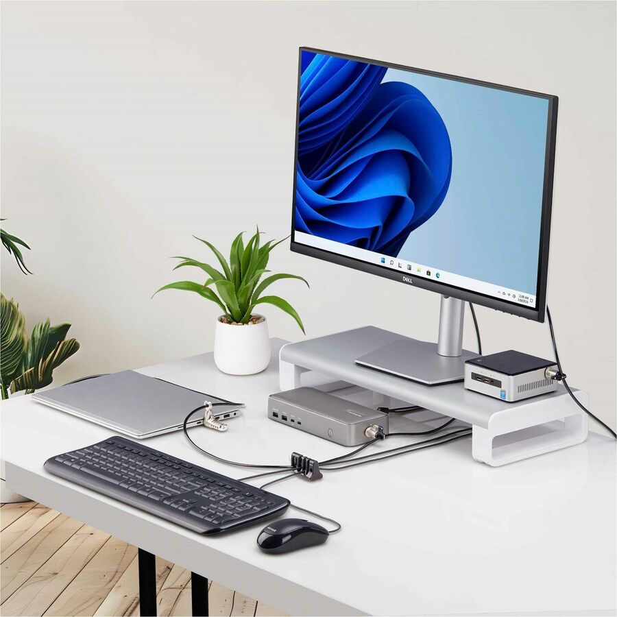 StarTech.com Verrou d'ancrage pour câble périphérique, clavier/souris sécurisé pour ordinateur partagé, piège à câble avec plaque métallique, à utiliser avec le câble de sécurité d'un ordinateur portable CABLE-ORGANIZER-LOCK