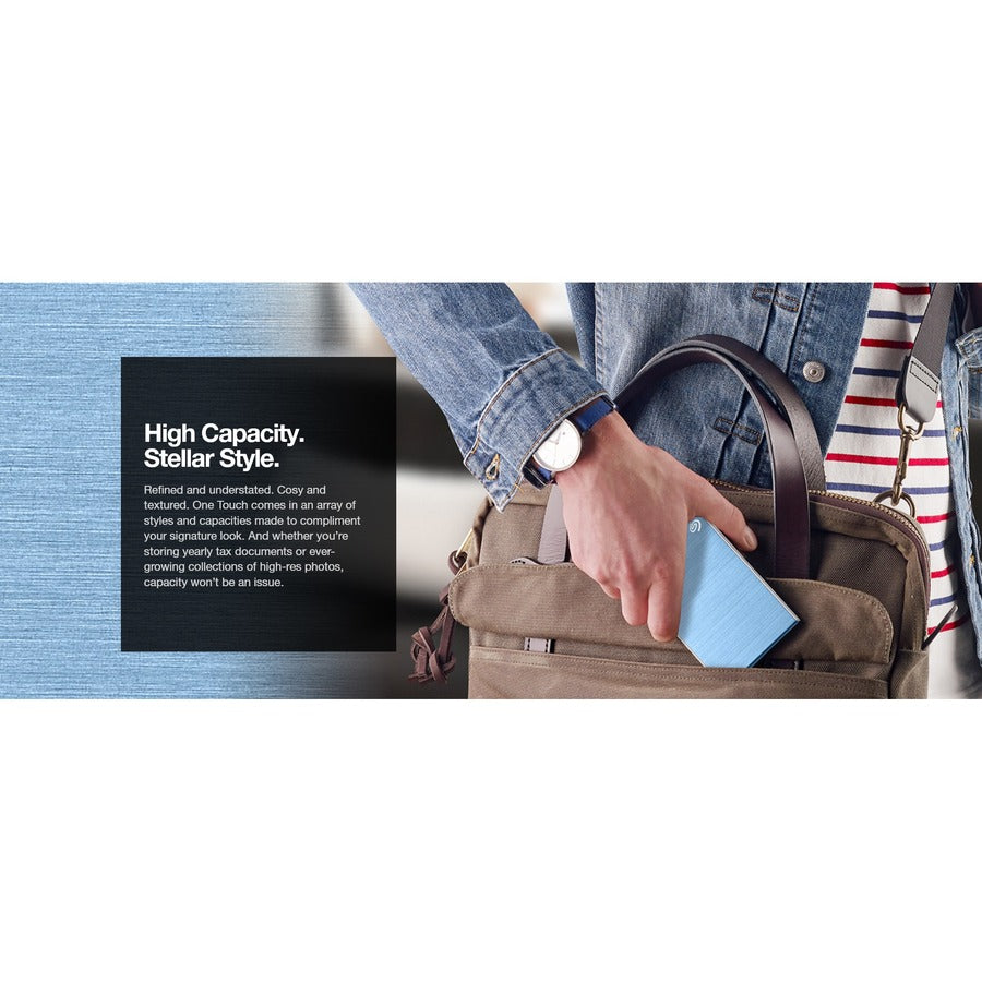 Disque SSD Seagate One Touch STKG1000402 1 000 Go - Externe 2,5" - SATA - Bleu STKG1000402