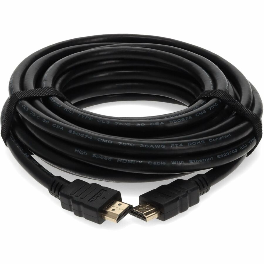 Câble noir HDMI 1.3 mâle vers mâle AddOn de 7,62 m (25,00 pi) HDMI2HDMI25F