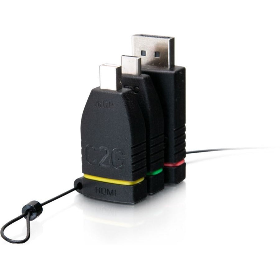 C2G Universal 4K HDMI Adapter Ring with Color Coded Mini DP, DP, and USB C 29878