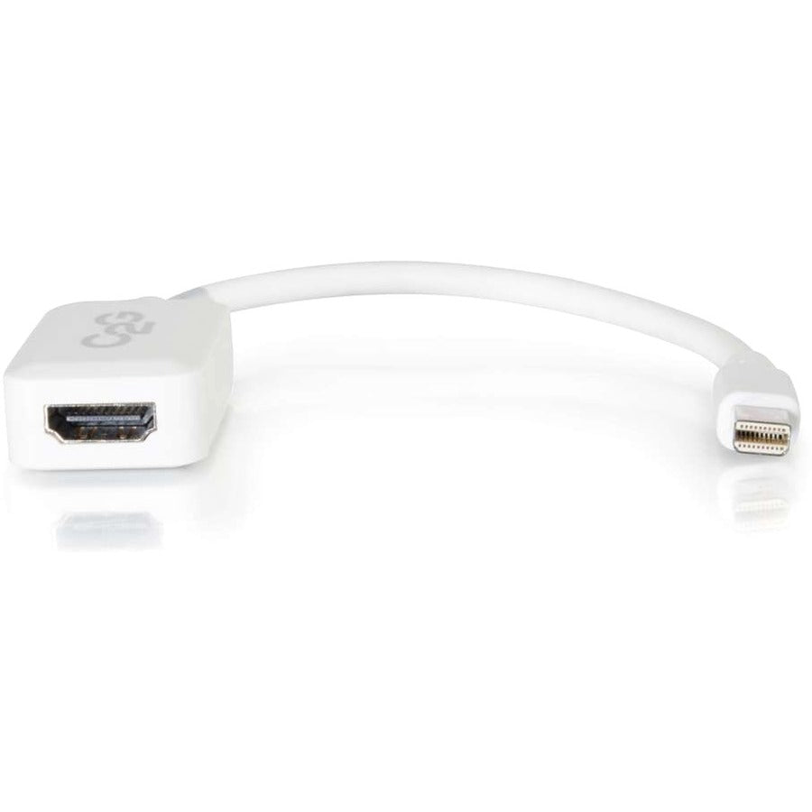 Adaptateur convertisseur Mini DisplayPort mâle vers HDMI femelle 8 pouces C2G - Blanc 54314
