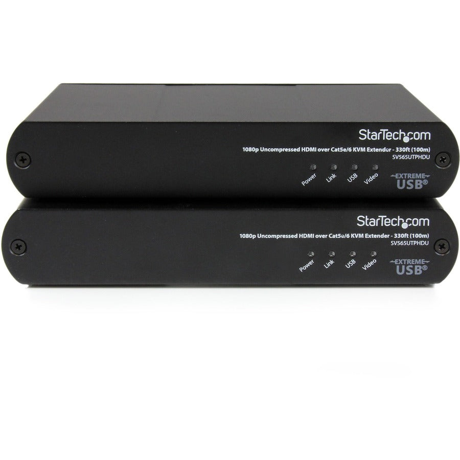 StarTech.com Extendeur de console KVM USB HDMI sur Cat 5e/Cat 6 avec vidéo 1080p non compressée - 100 m (330 pi) SV565UTPHDU
