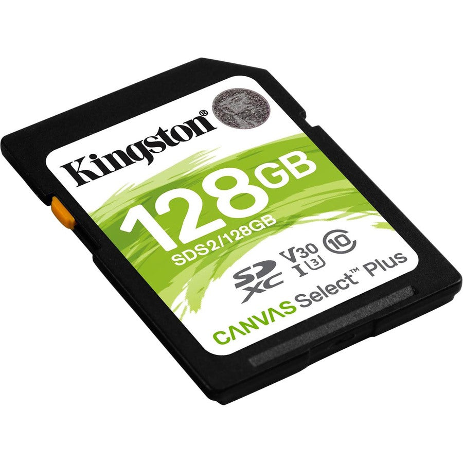 Kingston Canvas Select Plus SDS2 128 Go Classe 10/UHS-I (U3) SDXC - 1 paquet SDS2/128 Go