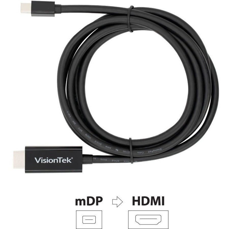 Câble actif VisionTek Mini DisplayPort vers HDMI 2.0 (M/M) 4K à 60 Hz 901215