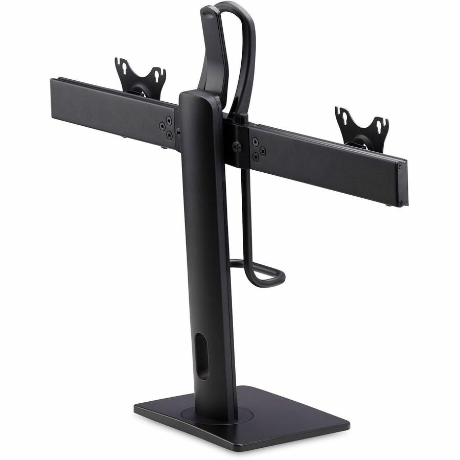 StarTech.com Support de bureau pour écran double avec barre transversale pour écrans de 27 pouces, capacité maximale de 12 kg, montage VESA 75 x 75/100 x 100, réglage de la hauteur sans outil 2MC1S-MONITOR-STAND