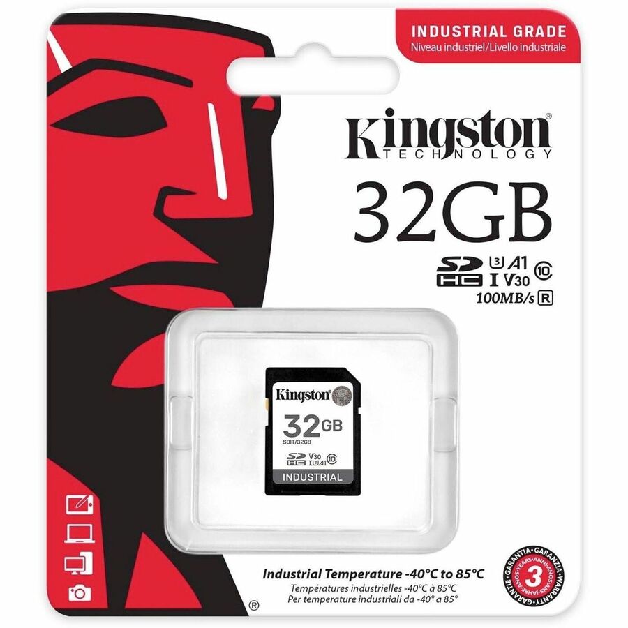 Kingston Industrial 32 Go Classe 10/UHS-I (U3) V30 SDHC SDIT/32 Go