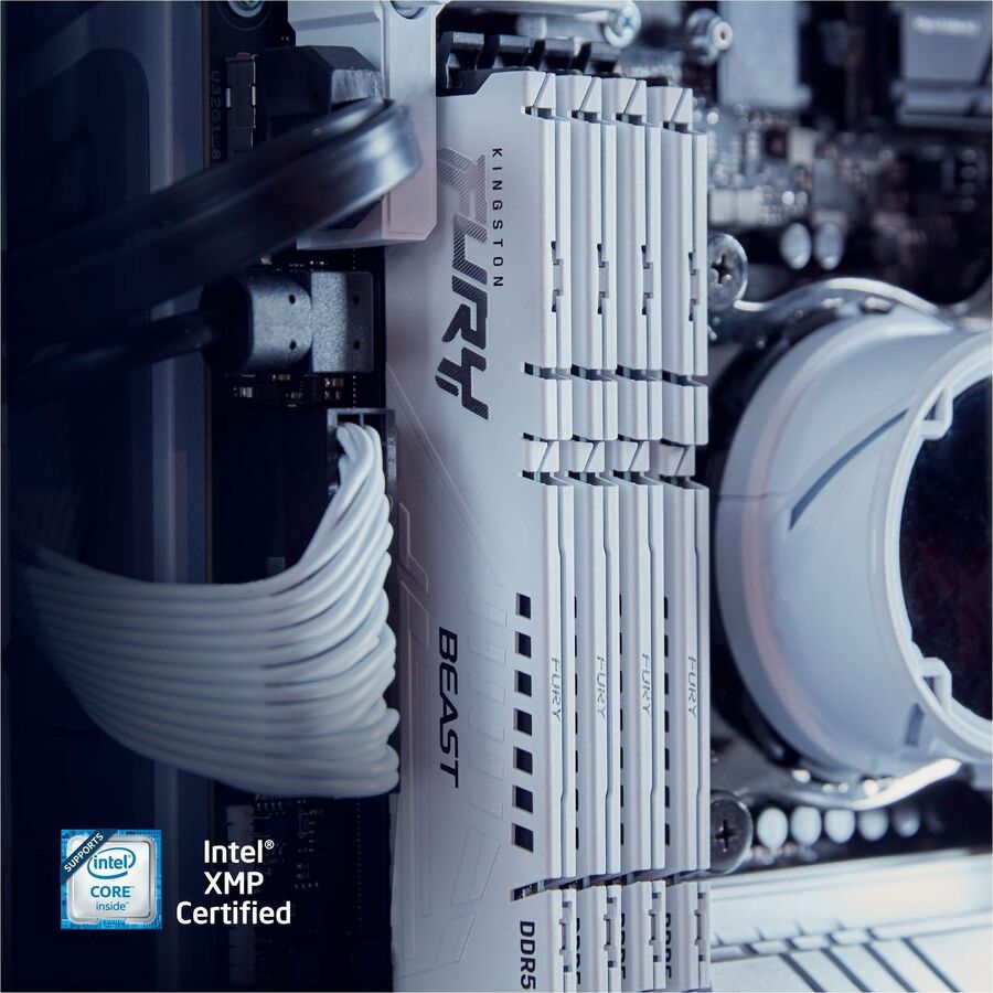 Kingston 16GB (1x16GB) DDR5 6800MT/s CL34 FURY Beast White XMP KF568C34BW-16