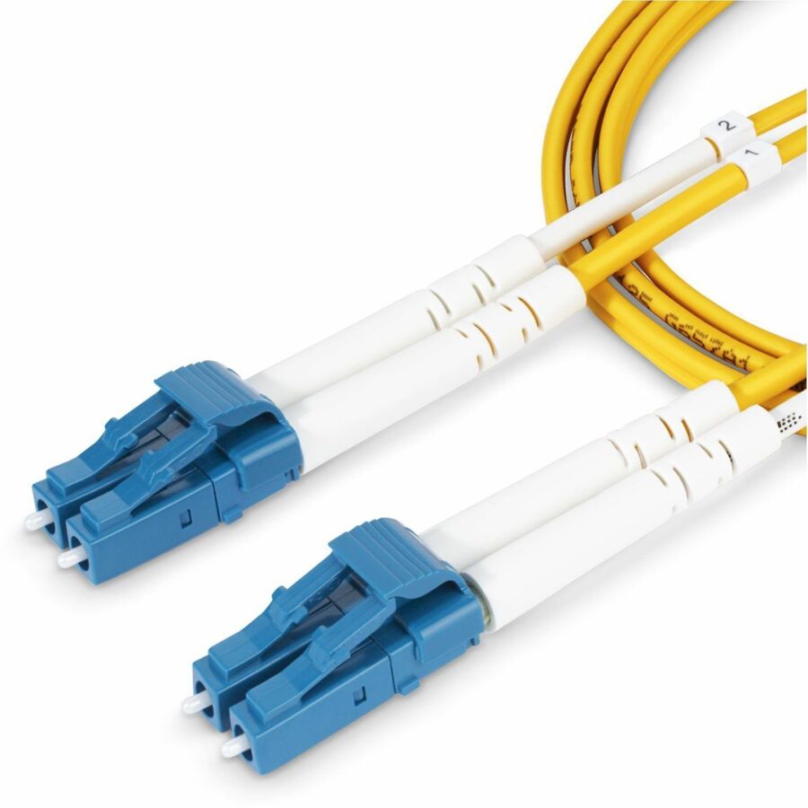 StarTech.com Câble fibre optique duplex monomode LC vers LC (UPC) OS2 de 10 m (32,8 pi), 9/125, 100G, faible perte d'insertion, cordon de raccordement fibre LSZH SMDOS2LCLC10M