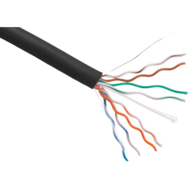 Bobine de câble en vrac Axiom CAT6 23AWG 4 paires de conducteurs solides 550 MHz 1000 pieds (noir) C6BCS-K1000-AX