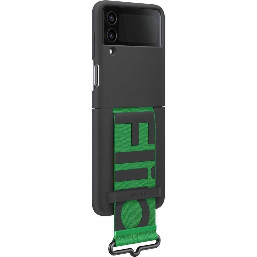 Coque en silicone avec lanière pour Samsung Galaxy Z Flip4 EF-GF721TBEGCA